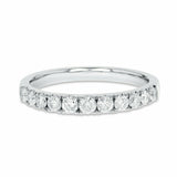 2.2ct Wedding Ring Band Round Cut Diamond Half Eternity 14k White Gold Finish