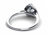 1.4ct Heart Cut VVS1D Diamond Halo Solitaire Engagement Ring 14k Gold Finish