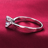 1.7ct Heart Cut Diamond Engagement Ring 14k White Gold Over Solitaire Love Shape