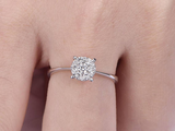 2ct Round Cut Diamond Engagement Ring 14k White Gold Finish 4 Prong Wedding Band