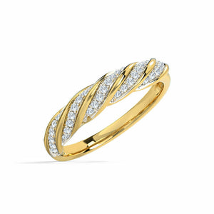 2ct Wedding Ring Band Round Cut Diamond Infinity Design 14k Yellow Gold Finish