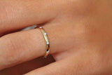 Flush Set Full Eternity Wedding Band 0.7ct Round Cut Diamond 14k YellowGold Over