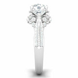 5Ct Round Cut Diamond Trilogy Cocktail Engagement Ring 14K White Gold Finish