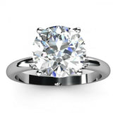 1.5ct Round Cut Diamond Twisted Shank Engagement Ring 14k White Gold Finish