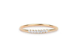 Dainty Minimalist Women Engagement Ring 0.5ct Round Diamond 14k Yellow Gold Over