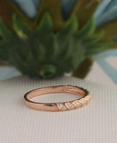 1ct Round Cut Diamond Braided Rope Style Wedding Ring Band 14k Rose Gold Finish