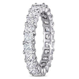 6Ct Princess Cut VVS1/D Diamond Full Eternity Wedding Band 14K White Gold Finish