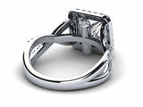 2ct Princess Diamond Infinity Band Solitaire Engagement Ring 14k White Gold Over