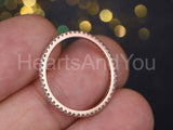 0.3ct Round Cut Moissanite Thin Full Eternity Wedding Band 14k Rose Gold Plated