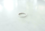 0.5ct Wedding Ring Band Round Cut Diamond Half Eternity 14k White Gold Finish