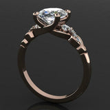 Vintage Style Engagement Ring 2.1ct Oval Cut VVS1D Diamond 14k Rose Gold Finish