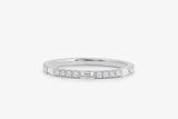 1.45ct Wedding Ring Band Baguette Cut Diamond Full Eternity 14k White Gold Over