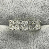 7Ct Radiant Cut Diamond Women Wedding Band 14K White Gold Finish Full Eternity