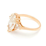 1.2ct Marquise Cut Diamond Trillion Accents Trilogy Ring 10k Rose Gold Finish