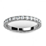 1.5ct Round Cut Diamond Eternity Infinity Wedding Ring 14k White Gold Finish