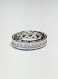 4Ct Princess Cut Diamond Eternity Filigree Wedding Band 14K White Gold Finish