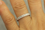 3Ct Round Cut DVVS1 Diamond Milgrain Vintage Wedding Band 14K White Gold Finish