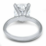 2ct Cushion Cut Diamond Engagement Ring Solitaire Women 14k White Gold Finish