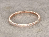 Full Eternity Anniversary Wedding Band 1ct Round Cut Diamond 14k RoseGold Finish