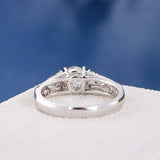 1.2ct Round Cut Diamond Engagement Ring 14k White Gold Finish Infinity Solitaire