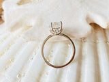 1.3ct Engagement Ring Oval Cut Diamond Solitaire Promise 14k White Gold Finish