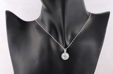 3ct Round Cut VVS1D Diamond Pendant Double Halo 14k White Gold Finish NO CHAIN