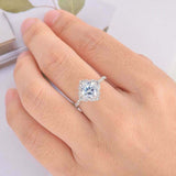 1.5ct Cushion Cut Diamond Engagement Ring Halo Milgrain 14k White Gold Finish