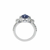 3Ct Pear Cut Blue Tanzanite Diamond Stylish Engagement Ring 14K White Gold Over