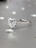 2ct Heart Cut Simulated Diamond Solitaire Engagement Ring 14k White Gold Plated