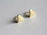 0.25ct Round Cut VVS1D Diamond Superhero Stud Earrings 14k Yellow Gold Finish