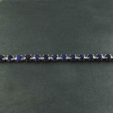 10ct Round Cut Blue Sapphire Elegant Tennis Bracelet 14k White Gold Finish