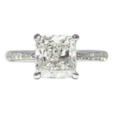 1.2ct Princess Cut Diamond Engagement Ring Accents Solitaire 14k White Gold Over