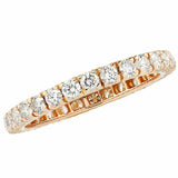 0.5ct Round Cut Diamond Wedding Band Stackable Full Eternity 14k RoseGold Finish