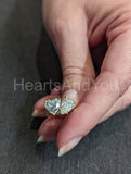 2ct Heart & Pear Cut Simulated Diamond Toi Et Moi Ring 14k Yellow Gold Plated