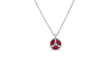 0.7ct Marquise Cut Pink Ruby Solitaire Cluster Pendant Chain 14k YellowGold Over