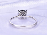 2ct Round Cut Diamond Engagement Ring 14k White Gold Finish 4 Prong Wedding Band