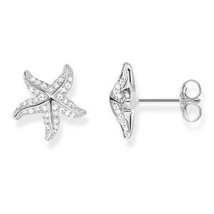 1Ct Round Cut Diamond Starfish Design Elegant Stud Earrings 14K White Gold Over