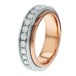 4ct Wedding Band Round Cut Diamond Full Eternity Anniversary 14k DualGold Finish