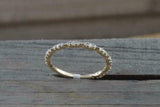 1ct Round Cut Diamond Wedding Ring Band Minimalist Promise 14k YellowGold Finish