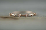 0.5ct Round Cut VVS1 Diamond Wedding Band 14k Rose Gold Finish Minimalist Thin