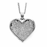 5ct Princess Cut Diamond Puffed Iced Heart Pendant 14k White Gold Over NO CHAIN