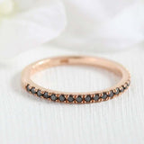 2.5ct Round Cut Black Diamond Engagement Ring Halo Bridal Set 14k Rose Gold Over