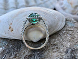 2ct Cushion Cut Green Emerald Braided Shank Solitaire Ring 14k White Gold Finish