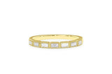 Half Eternity Wedding Ring Band 0.5ct Baguette Cut Diamond 14k YellowGold Finish