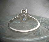 Split Shank Solitaire Engagement Ring 2ct Pear Cut Diamond 14k White Gold Finish