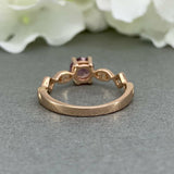 1ct Round Cut Pink Ruby Accents Solitaire Engagement Ring 14k Rose Gold Finish