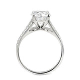 4Ct Round Cut Diamond Solitaire Engagement Ring 14K White Gold Over Split Shank