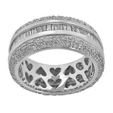 4Ct Round Baguette Cut Diamond Elegant Eternity Wedding Band 14K White Gold Over