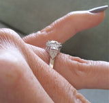 1.2Ct Round Cut Diamond Vintage Antique Engagement Ring 18K White Gold Finish