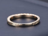 Plain Gold Anniversary Bridal Ring Stackable Band Women 14k Yellow Gold Finish